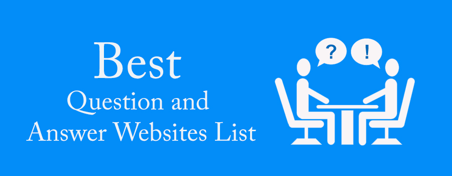 Best question and answer websites list